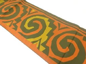 渦巻き模様織出し袋帯